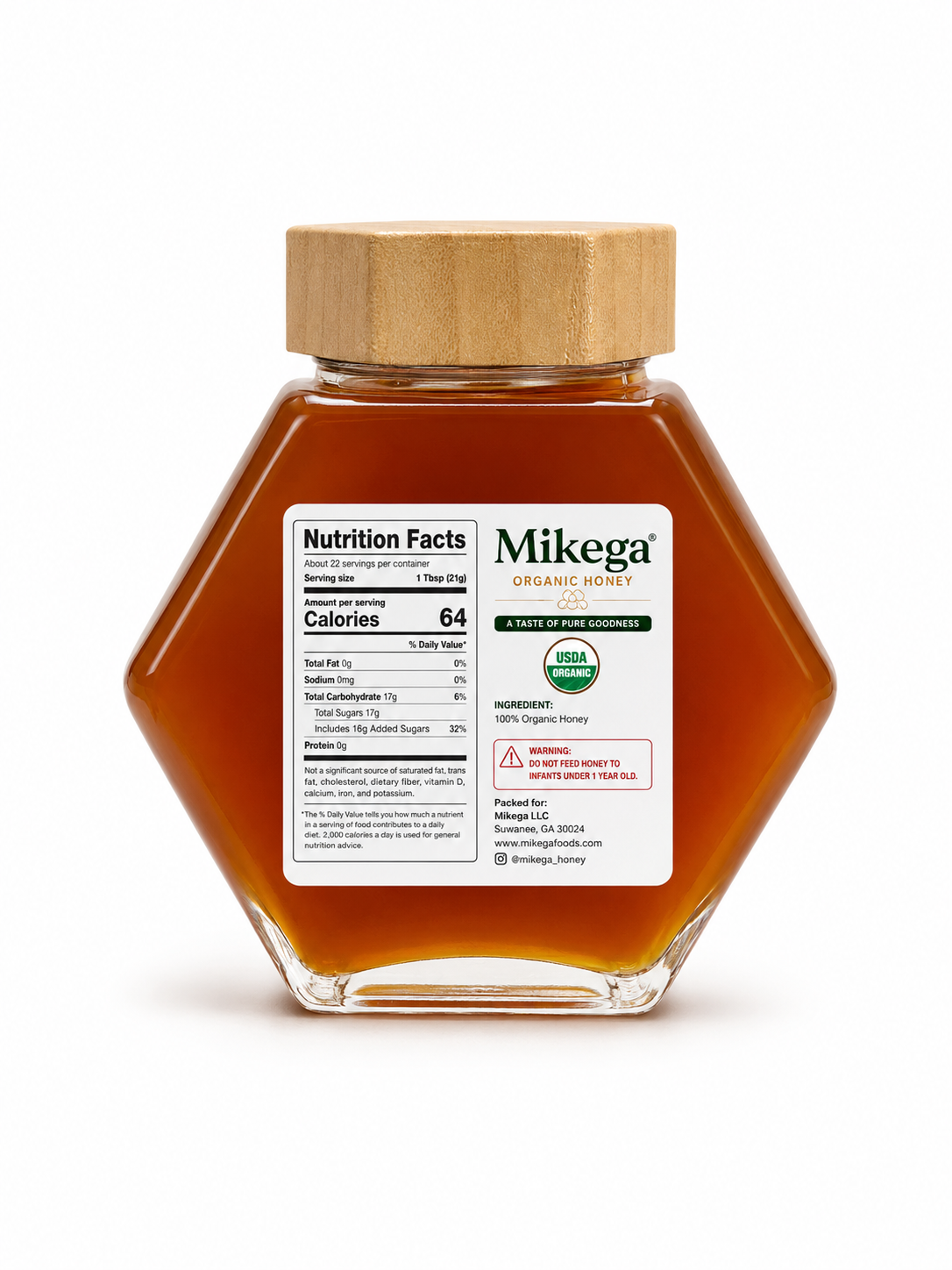15 fl oz Luxe Premium Organic Honey